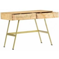 HAPPYSHOPPING Bureau Avec Tiroirs 100x55x75 Cm Bois Solide De Manguier 8 HAPPYSHOPPING Bureau Avec Tiroirs 100x55x75 Cm Bois Solide De Manguier -France Bureau Soldes 2022 40202140 2