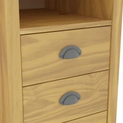 HAPPYSHOPPING Bureau Hill Range Avec 3 Tiroirs 120x50x74 Cm Pin Solide -France Bureau Soldes 2022 40208801 5
