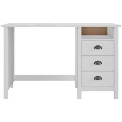 HAPPYSHOPPING Bureau Hill Range Avec 3 Tiroirs 120x50x74 Cm Pin Solide 9 HAPPYSHOPPING Bureau Hill Range Avec 3 Tiroirs 120x50x74 Cm Pin Solide -France Bureau Soldes 2022 40208839 3
