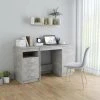 HAPPYSHOPPING Bureau Gris Beton 140x50x76 Cm Agglomere 2 HAPPYSHOPPING Bureau Gris Beton 140x50x76 Cm Agglomere -France Bureau Soldes 2022 40237010 1