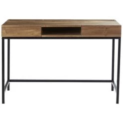 BOIS DESSUS BOIS DESSOUS Bureau En Bois De Teck Et Métal 120 - Marron 7 BOIS DESSUS BOIS DESSOUS Bureau En Bois De Teck Et Métal 120 - Marron -France Bureau Soldes 2022 40244952 2
