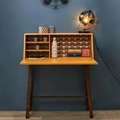 Paris Prix - Bureau Design "emile" 104cm Jaune Moutarde -France Bureau Soldes 2022 40248578 5