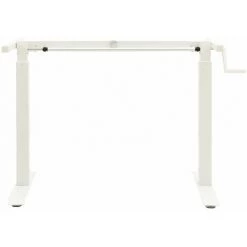 HAPPYSHOPPING Cadre De Bureau En Hauteur Reglable Avec Manivelle Manuel Blanc -France Bureau Soldes 2022 40272770 3