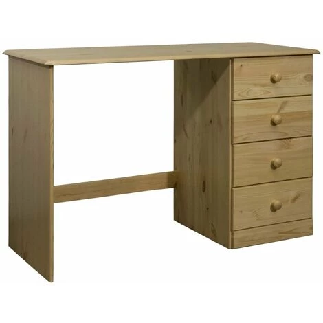 HAPPYSHOPPING Bureau Avec 4 Tiroirs 110x50x74 Cm Bois De Pin Massif 3 HAPPYSHOPPING Bureau Avec 4 Tiroirs 110x50x74 Cm Bois De Pin Massif
