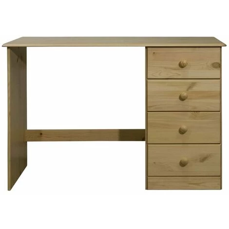 HAPPYSHOPPING Bureau Avec 4 Tiroirs 110x50x74 Cm Bois De Pin Massif 5 HAPPYSHOPPING Bureau Avec 4 Tiroirs 110x50x74 Cm Bois De Pin Massif – Image 3