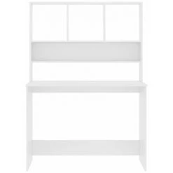 HAPPYSHOPPING Bureau Avec Etageres Blanc 110 X 45 X 157 Cm Agglomere -France Bureau Soldes 2022 40283020 3