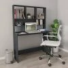 HAPPYSHOPPING Bureau Avec Etageres Gris 110 X 45 X 157 Cm Agglomere -France Bureau Soldes 2022 40283042 1