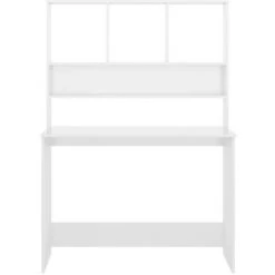 HAPPYSHOPPING Bureau Avec Etageres Blanc Brillant 110 X 45 X 157 Cm Agglomere 10 HAPPYSHOPPING Bureau Avec Etageres Blanc Brillant 110 X 45 X 157 Cm Agglomere -France Bureau Soldes 2022 40283091 4