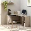 HAPPYSHOPPING Bureau D'angle En Forme De L Gris Beton 120x140x75 Cm Agglomere -France Bureau Soldes 2022 40283762 1