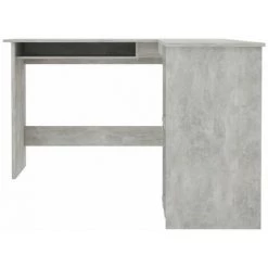HAPPYSHOPPING Bureau D'angle En Forme De L Gris Beton 120x140x75 Cm Agglomere 10 HAPPYSHOPPING Bureau D'angle En Forme De L Gris Beton 120x140x75 Cm Agglomere -France Bureau Soldes 2022 40283762 4