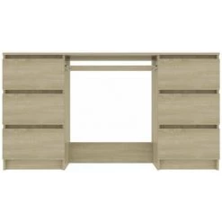 HAPPYSHOPPING Bureau Chene Sonoma 140x50x77 Cm Agglomere 10 HAPPYSHOPPING Bureau Chene Sonoma 140x50x77 Cm Agglomere -France Bureau Soldes 2022 40283969 4