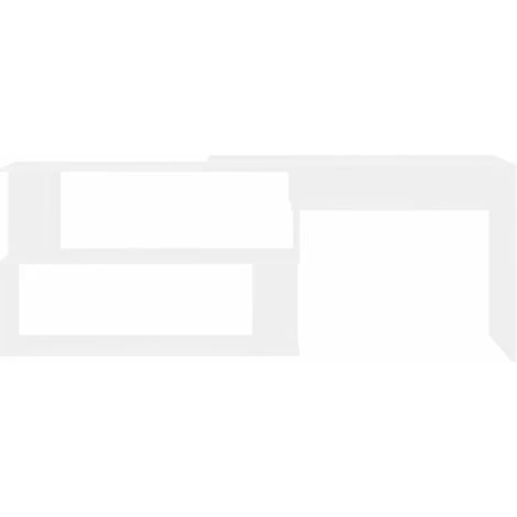 HAPPYSHOPPING Bureau D'angle Blanc 200x50x76 Cm Agglomere 7 HAPPYSHOPPING Bureau D'angle Blanc 200x50x76 Cm Agglomere – Image 5