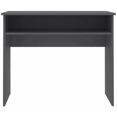 HAPPYSHOPPING Bureau Gris 90x50x74 Cm Agglomere 6 HAPPYSHOPPING Bureau Gris 90x50x74 Cm Agglomere – Image 4