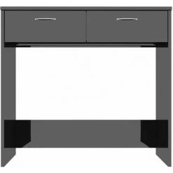 HAPPYSHOPPING Bureau Noir Brillant 80x40x75 Cm Agglomere -France Bureau Soldes 2022 40284977 4