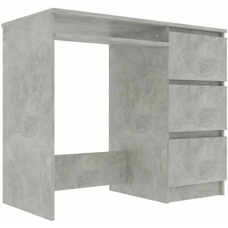 HAPPYSHOPPING Bureau Gris Beton 90x45x76 Cm Agglomere 4 HAPPYSHOPPING Bureau Gris Beton 90x45x76 Cm Agglomere – Image 2