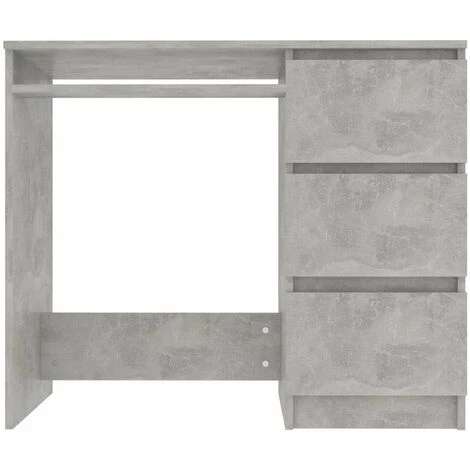 HAPPYSHOPPING Bureau Gris Beton 90x45x76 Cm Agglomere 6 HAPPYSHOPPING Bureau Gris Beton 90x45x76 Cm Agglomere – Image 4