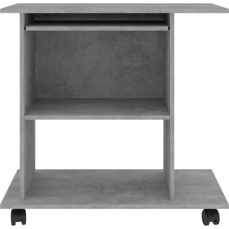 HAPPYSHOPPING Bureau D'ordinateur Gris Beton 80x50x75 Cm Agglomere 6 HAPPYSHOPPING Bureau D'ordinateur Gris Beton 80x50x75 Cm Agglomere – Image 4