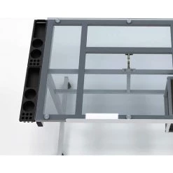 Soges Bureau Table à Dessin Bureau Multifonctionnel Bureau D'ordinateur En Verre Transparent De Haute Qualité Et Cadre En Métal, Réglable En Angle De 0 ° à 45 ° Avec Deux Petits Tiroirs,104 * 60CM,CZKLD-028 -France Bureau Soldes 2022 40435110 4