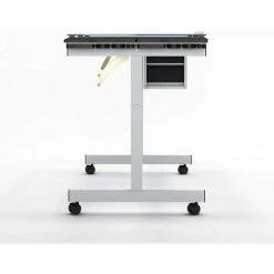 Soges Bureau Table à Dessin Bureau Multifonctionnel Bureau D'ordinateur En Verre Transparent De Haute Qualité Et Cadre En Métal, Réglable En Angle De 0 ° à 45 ° Avec Deux Petits Tiroirs,104 * 60CM,CZKLD-028 -France Bureau Soldes 2022 40435110 5