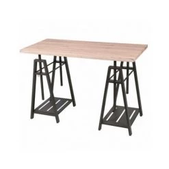 FORNORD Bureau Bois Et Métal Noir Archi - 120cm - Bois