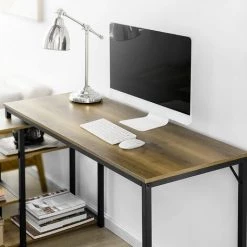 SoBuy FWT82-N Bureau En Forme De L, Table Informatique Bureau D’Angle, Table De Travail PC Table D'ordinateur Avec étagères -France Bureau Soldes 2022 40606490 4