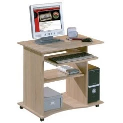 LES TENDANCES Bureau Informatique Mélaminé Chêne Clair Rona -France Bureau Soldes 2022 40639930 4