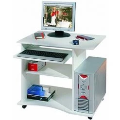 LES TENDANCES Bureau Informatique Bois Blanc Rona 80 Cm -France Bureau Soldes 2022 40640010 4