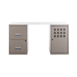 LES TENDANCES Bureau Métal Taupe 1 Colonne De 2 Tiroirs 1 Casier à Porte Logis 9 LES TENDANCES Bureau Métal Taupe 1 Colonne De 2 Tiroirs 1 Casier à Porte Logis -France Bureau Soldes 2022 40640253 3