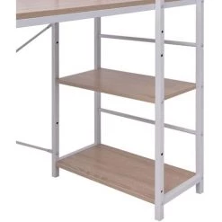 VidaXL Bureau Avec Bibliothèque à 4 Niveaux Couleur Chêne - Brun 9 VidaXL Bureau Avec Bibliothèque à 4 Niveaux Couleur Chêne - Brun -France Bureau Soldes 2022 4065105 3