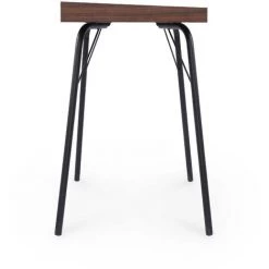 DECO IN PARIS Bureau Industriel Style Pupitre En Bois Et Métal Noir LORIAN - Bois Foncé -France Bureau Soldes 2022 40900785 3