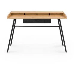 DECO IN PARIS Bureau Industriel 1 Tiroir 1 étagère En Bois Et Métal GASPARD - Bois Clair -France Bureau Soldes 2022 40900794 3