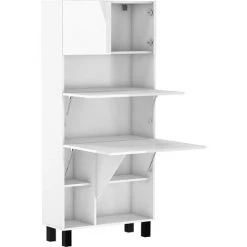 BIM FURNITURE HOMI - Bureau Pliant, Blanc Mat/Blanc Brillant - BLANC MAT / BLANC BRILLANT -France Bureau Soldes 2022 40983999 2