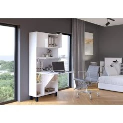 BIM FURNITURE HOMI - Bureau Pliant, Blanc Mat/Blanc Brillant - BLANC MAT / BLANC BRILLANT -France Bureau Soldes 2022 40983999 4