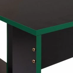 Bureau HHG-834, Bureau Informatique Table De Bureau, 120x60x76cm ~ Noir-vert -France Bureau Soldes 2022 41303367 5
