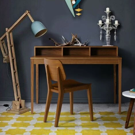 LES TENDANCES Secrétaire 3 Niches Bois Plaqué Noyer Koza 4 LES TENDANCES Secrétaire 3 Niches Bois Plaqué Noyer Koza – Image 2