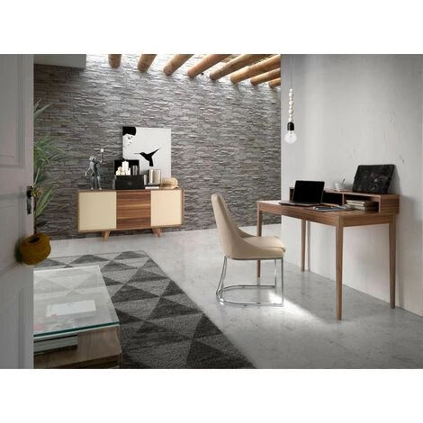 LES TENDANCES Secrétaire 3 Niches Bois Plaqué Noyer Koza 5 LES TENDANCES Secrétaire 3 Niches Bois Plaqué Noyer Koza – Image 3