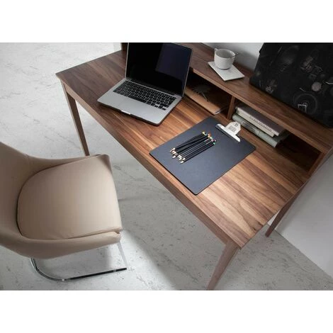 LES TENDANCES Secrétaire 3 Niches Bois Plaqué Noyer Koza 6 LES TENDANCES Secrétaire 3 Niches Bois Plaqué Noyer Koza – Image 4