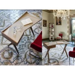 LES TENDANCES Bureau Design Original Bois Noyer Et Laqué Barona - Couleur Mint -France Bureau Soldes 2022 41351409 3