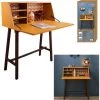 BUREAU CABINET SUR PIEDS HAUTS EMILE JAUNE