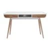 MILIBOO Bureau Scandinave Blanc Et Bois Clair HALLEN - Bois Clair / Blanc -France Bureau Soldes 2022 41384233 1