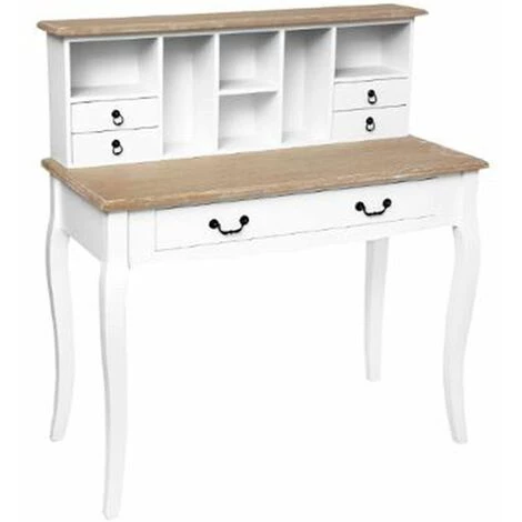 ATMOSPHERA, CRATEUR D'INTRIEUR Bureau Secrétaire 5 Tiroirs "Chrysa" 111cm Blanc 3 ATMOSPHERA, CRATEUR D'INTRIEUR Bureau Secrétaire 5 Tiroirs "Chrysa" 111cm Blanc