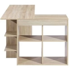 HOMYLIN Bureau Informatique Avec 6 Compartiments De Rangement En MDF L 120cm -France Bureau Soldes 2022 41957380 3