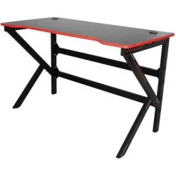 HUCOCO ZAKKI - Bureau Gaming Style Moderne Chambre D'ado - 75x120x60 - Noir