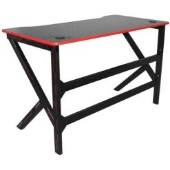 HUCOCO ZAKKI - Bureau Gaming Style Moderne Chambre D'ado - 75x120x60 - Noir -France Bureau Soldes 2022 41975321 3