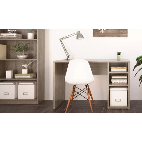 Bureau Coloris Chêne - Hauteur 75 X Longueur 120 X Profondeur 50 Cm -PEGANE- 4 Bureau Coloris Chêne - Hauteur 75 X Longueur 120 X Profondeur 50 Cm -PEGANE- – Image 2