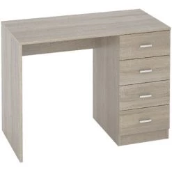 Bureau Coloris Chêne - Longueur 100 X Profondeur 50 X Hauteur 74 Cm -PEGANE-