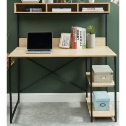 BAïTA Bureau MOLLY Effet Chêne Et Métal 120cm - Bois -France Bureau Soldes 2022 42332846 4