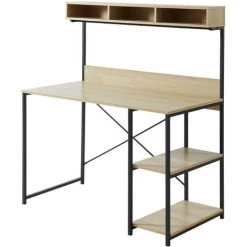 BAïTA Bureau MOLLY Effet Chêne Et Métal 120cm - Bois -France Bureau Soldes 2022 42332846 5