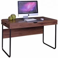 Paris Prix - Bureau Tiroirs & Abattant "brooklyn" 118cm Naturel -France Bureau Soldes 2022 42527939 4