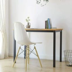 DlandHome Bureau Informatique D'ordinateur En Bois Postes De Travail Table D’étude/d'écriture/à Manger Pour Maison/Bureau, 100 * 60cm Teck & Noir GCP2AC3-100TB-D -France Bureau Soldes 2022 42537818 5